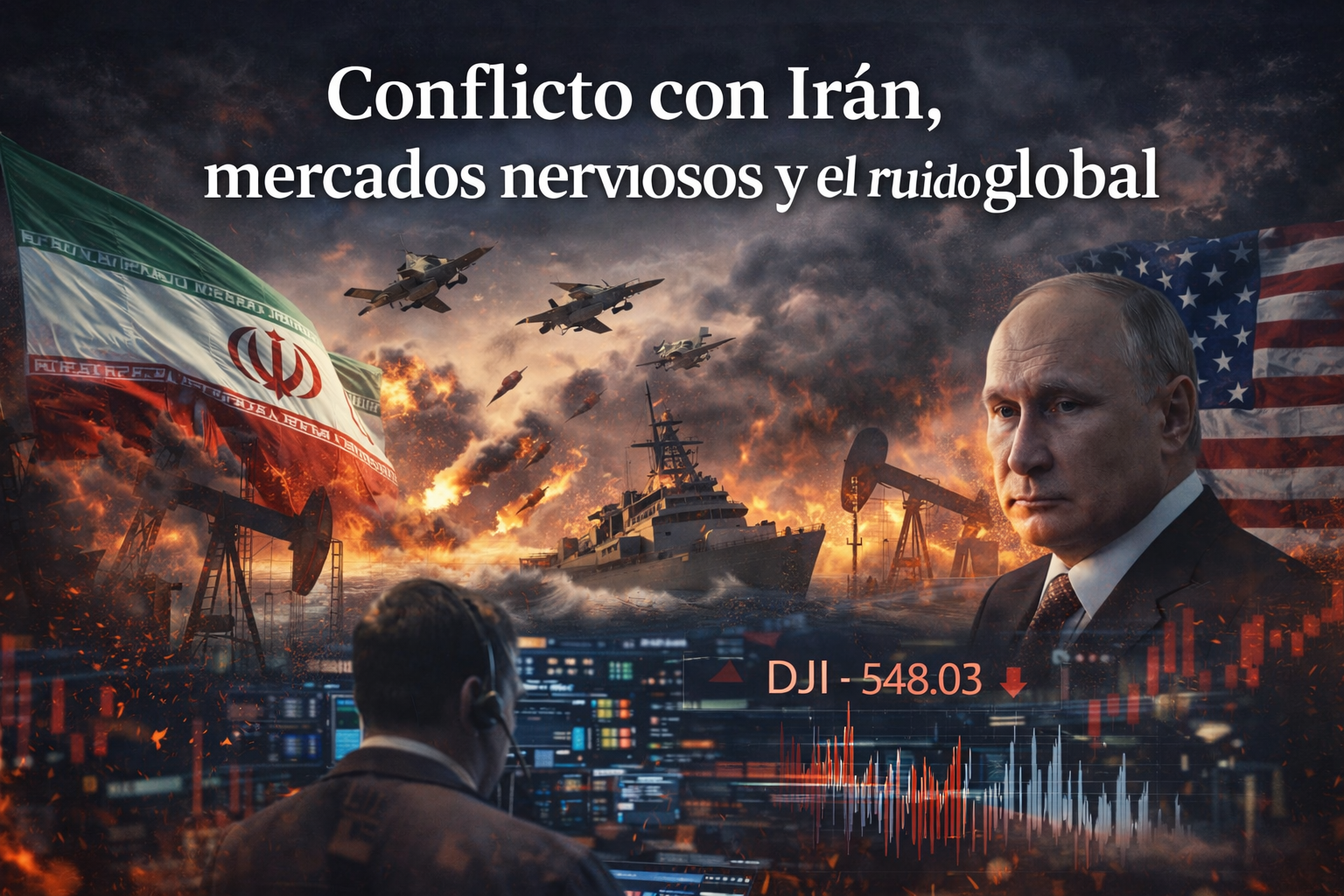 Conflicto con Irán, mercados financieros nerviosos y tensión geopolítica global analizados desde el Centro consciente