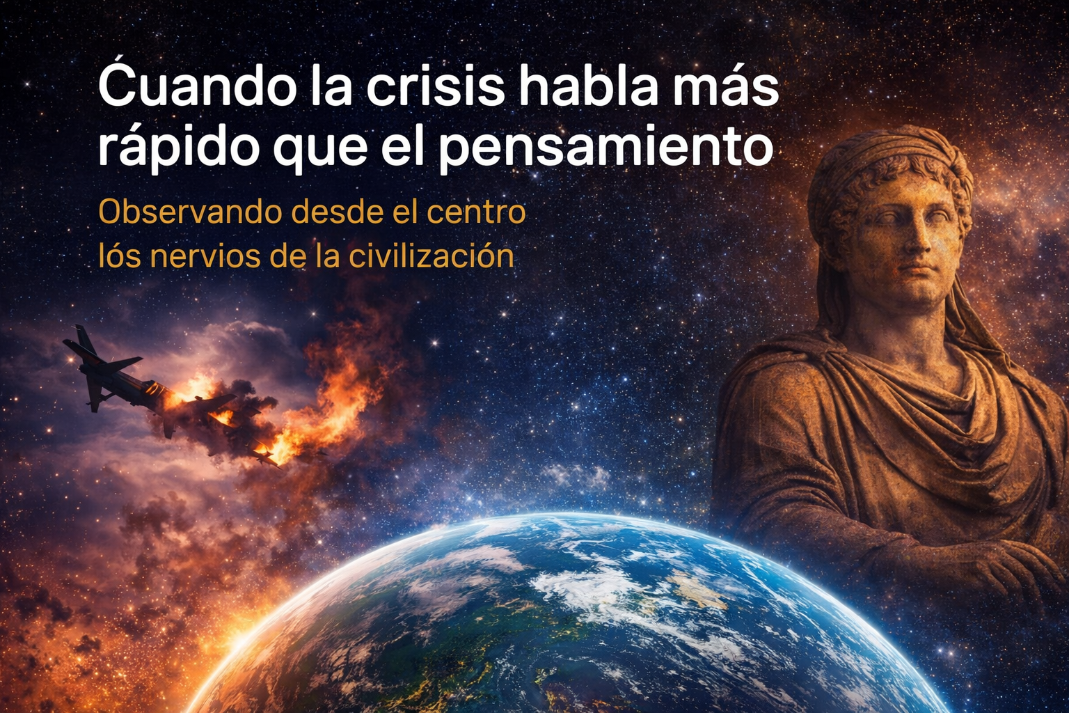 Cuando la crisis habla más rápido que el pensamiento — análisis del momento geopolítico desde el Centro consciente y el Universo del Centro.